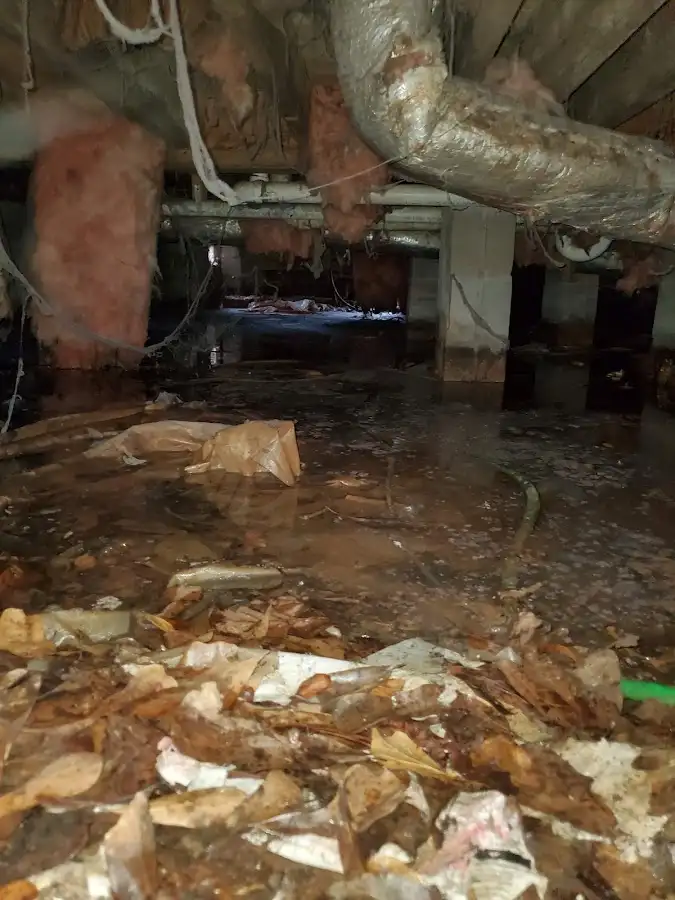 Crawl space flood assessment for Commercial Water Damage Restoration in Tallmadge